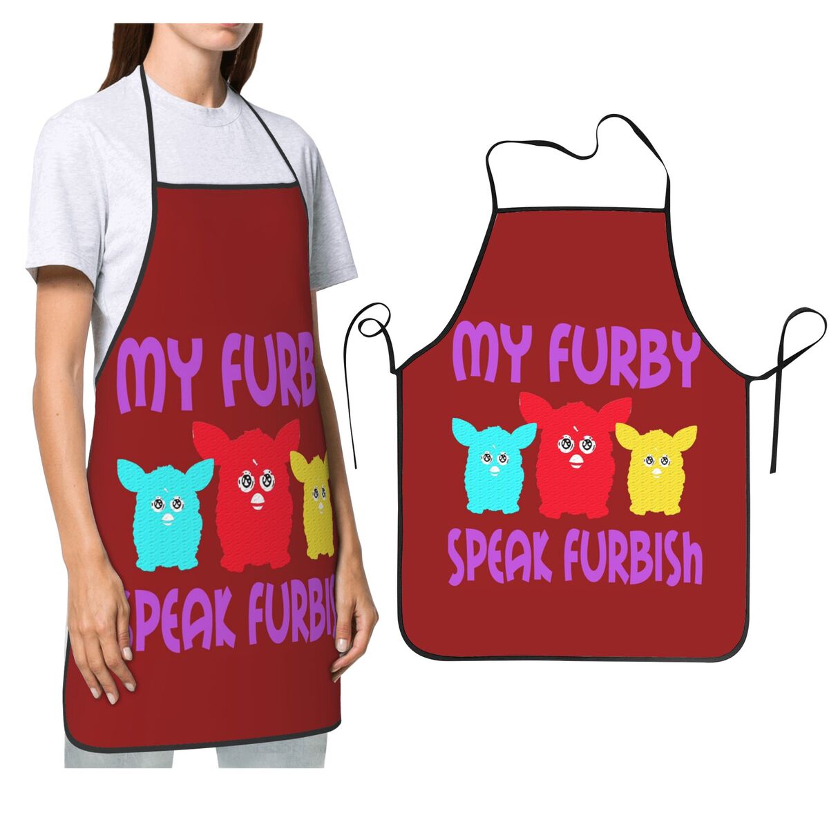 Kitchen Nightmares Baking - Nightmare Furby Cartoon Robot Toys Apron