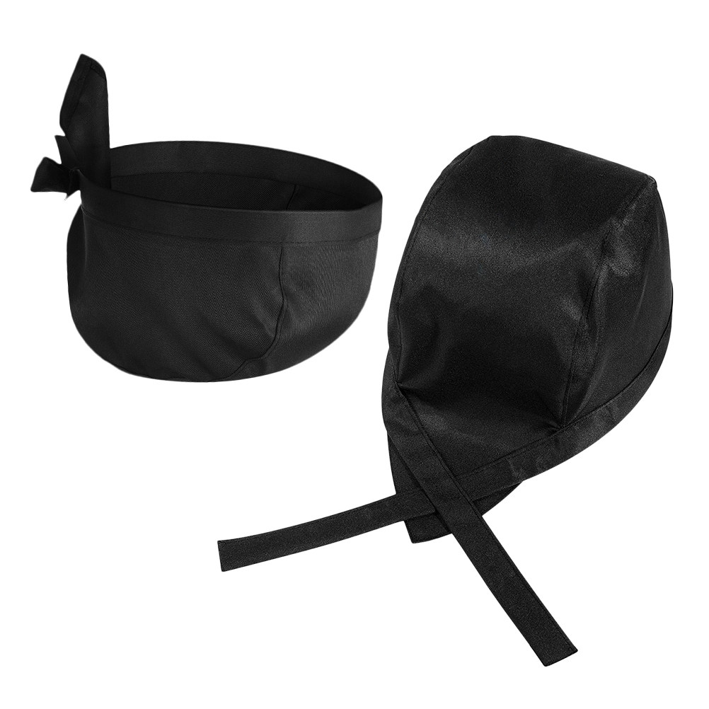 Kitchen Baker - 2Pcs Chef Hat Turban Style Soft