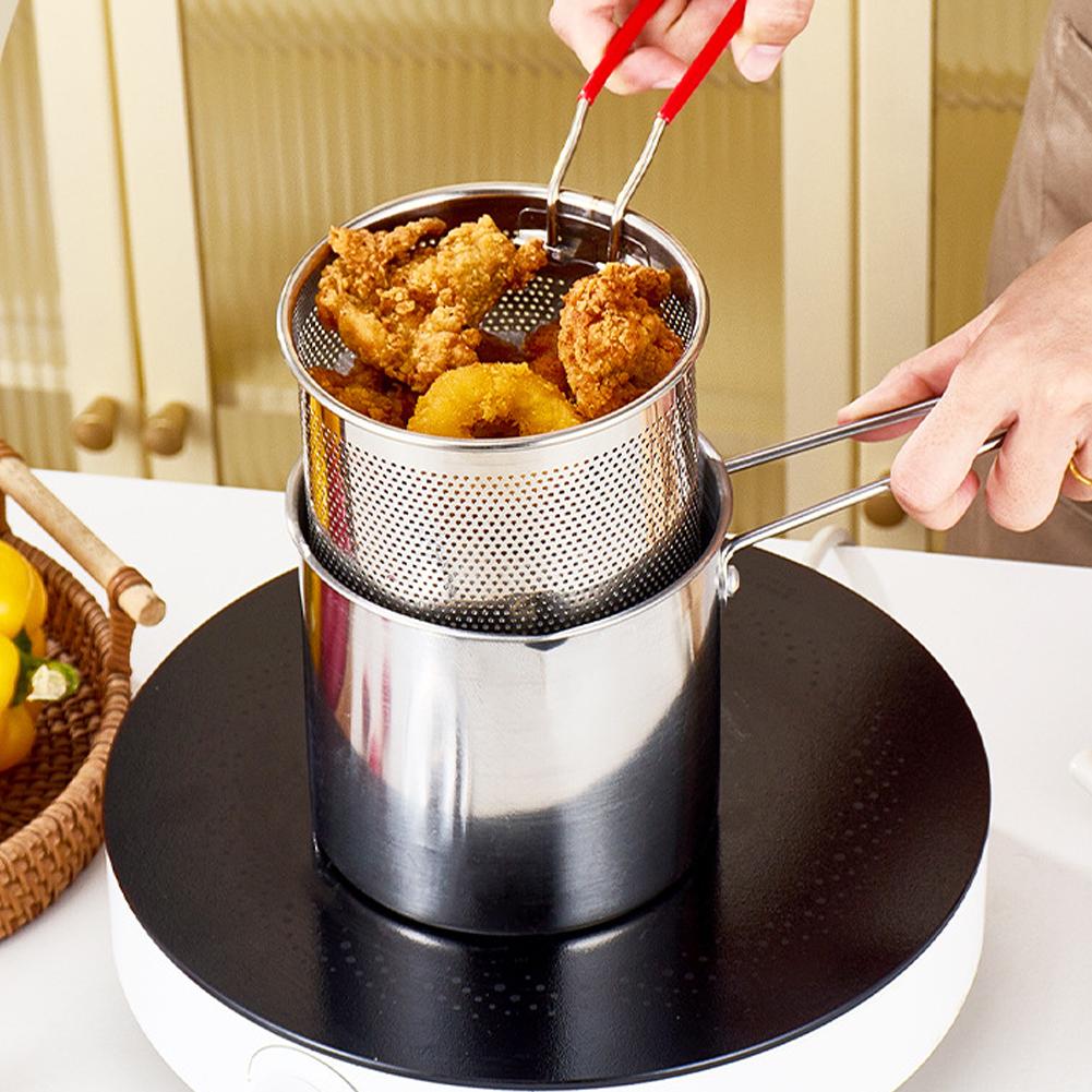 Miniature Baking Kitchen - Stainless Steel Deep Fryer Pot With