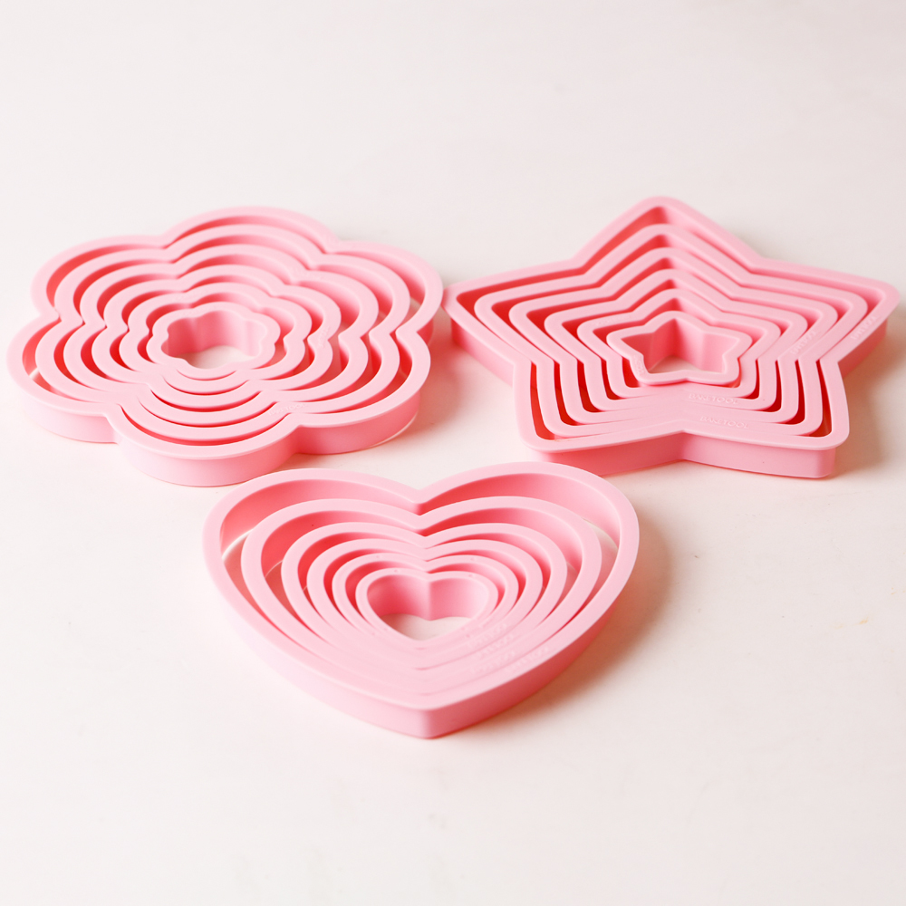 1set/3sets Pink Heart Star Flo - Cookie Cutter Set review and price