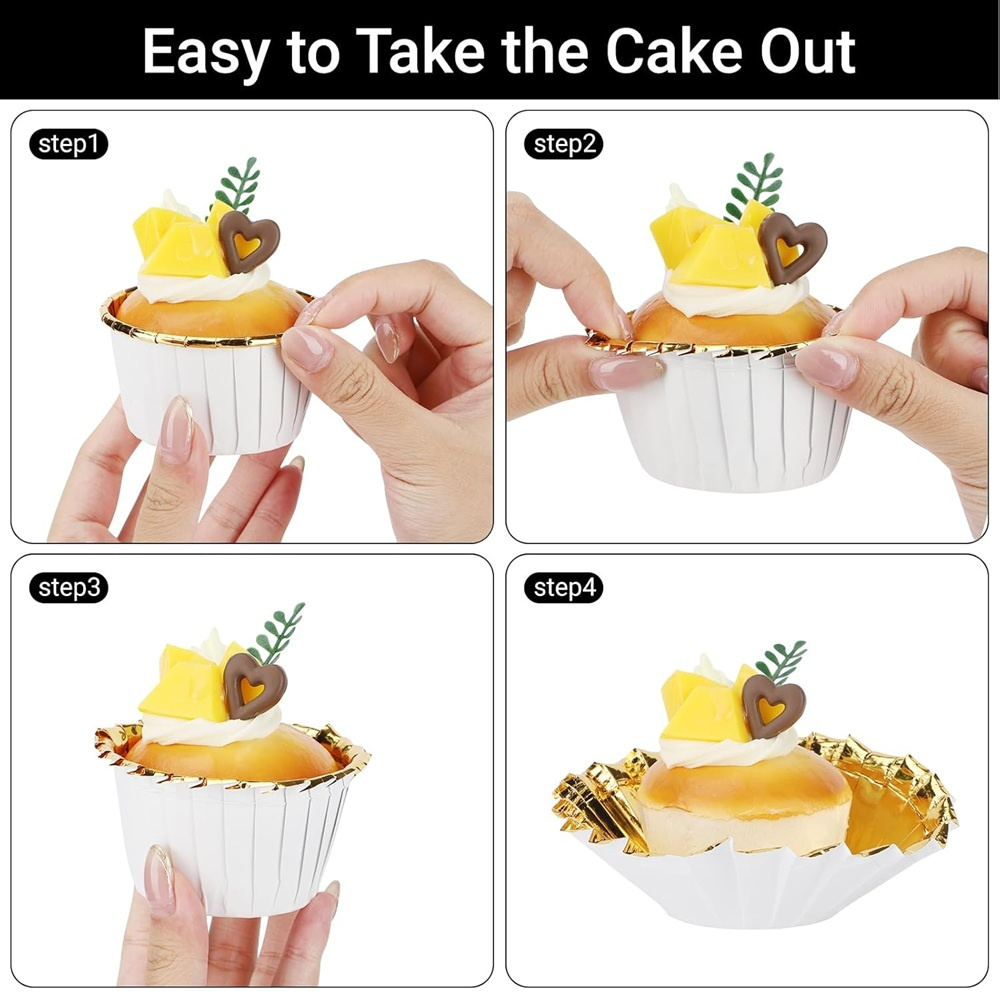 50 pcs Muffins Cup Paper Cupca - Kitchen Baking Cake review and price
