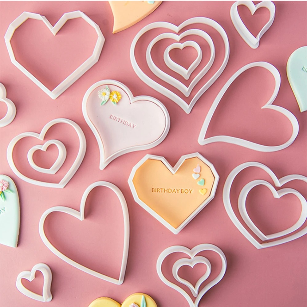 Heart Cookie Cutters Mold 3D C - Kitchen Baking Cake review and price