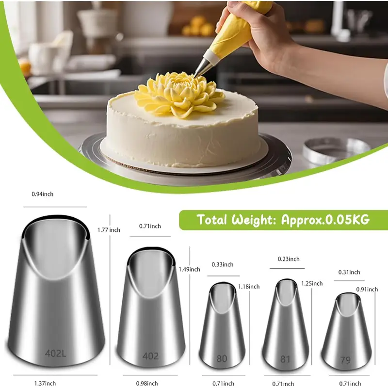 5PCS Stainless Steel Piping No - Kitchen Baking Decor review and price