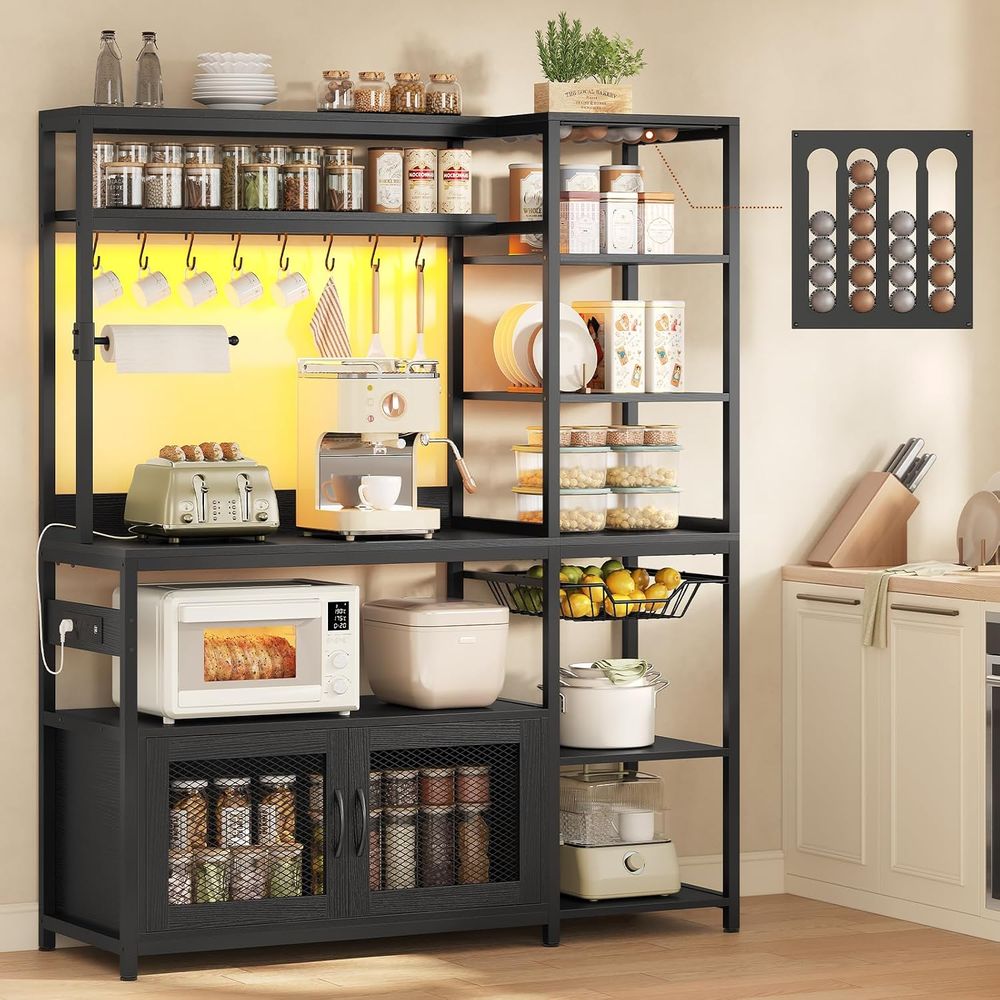 Bakers Rack with Power Outlet  - Kitchen Baker review and price