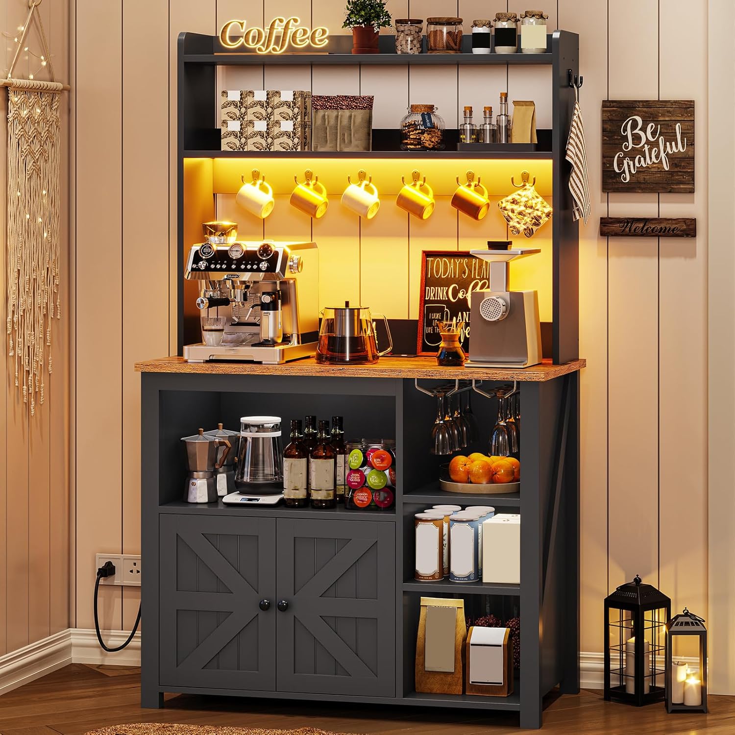 35.4 inch Coffee Bar Cabinet,  - Kitchen Baker review and price