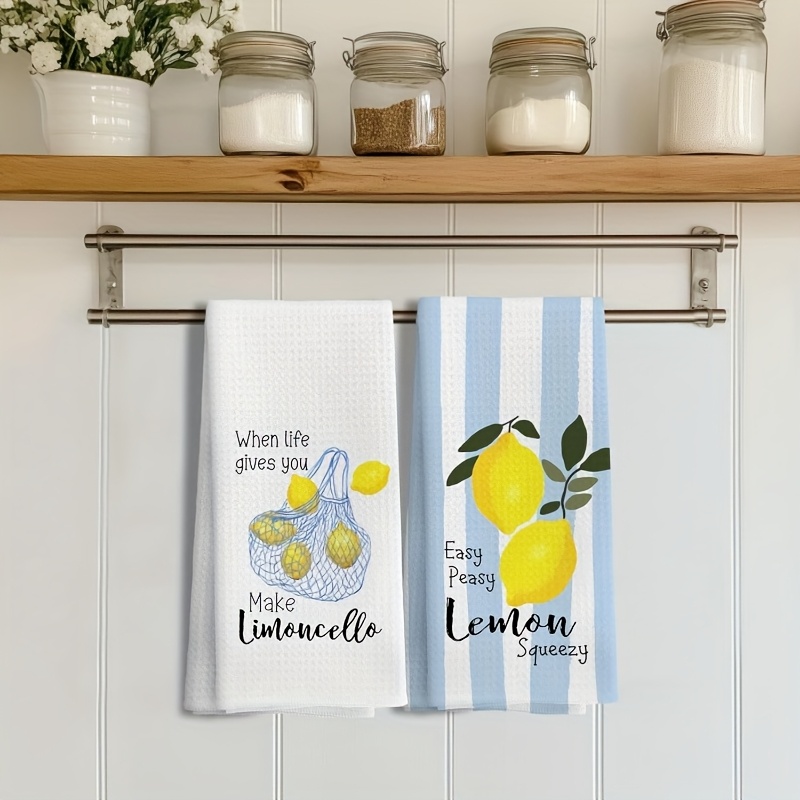 2Pcs, Lemon Mesh Kitchen Towel - Kitchen Baking Decor review and price