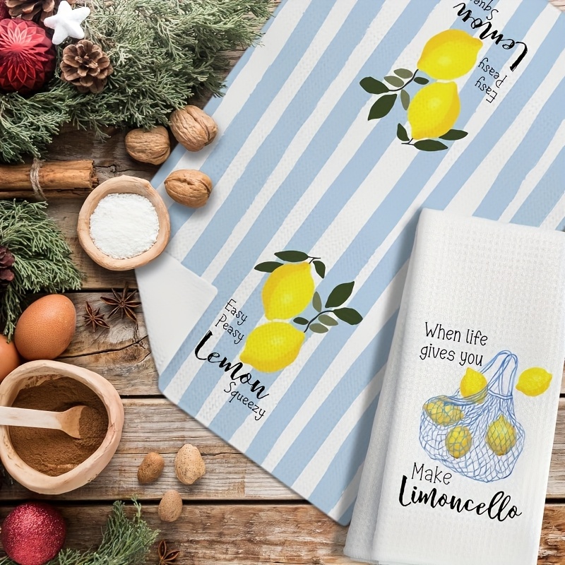 2Pcs, Lemon Mesh Kitchen Towel - Kitchen Baking Decor review and price
