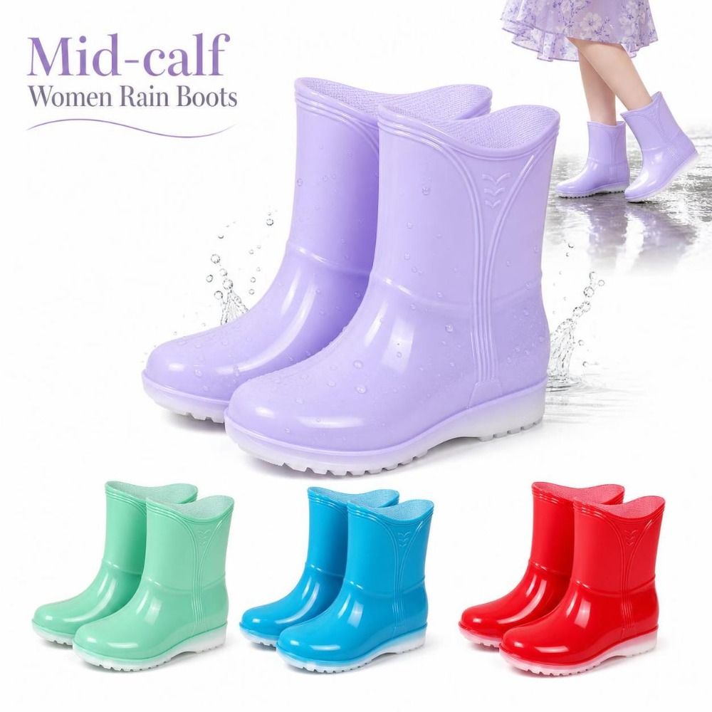Mid-calf Women Rain Boots Wate - Kitchen Job review and price