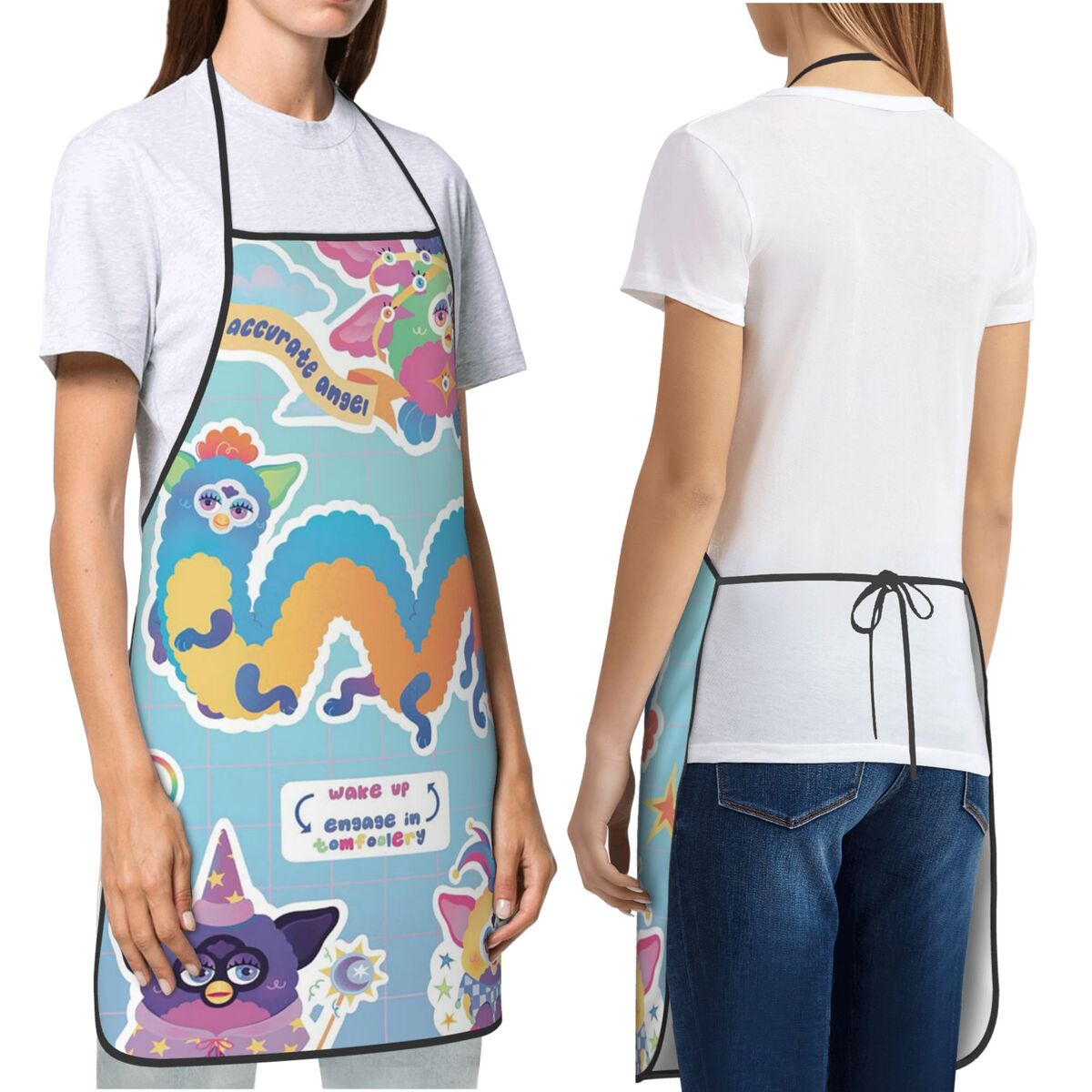 Nightmare Furby Cartoon Aprons - Kitchen Nightmares Baking review and price