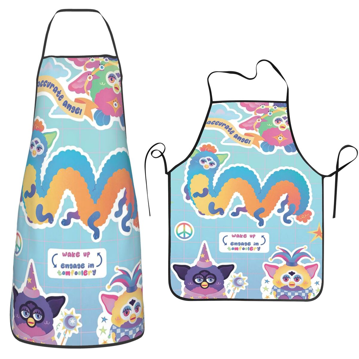 Nightmare Furby Cartoon Aprons - Kitchen Nightmares Baking review and price