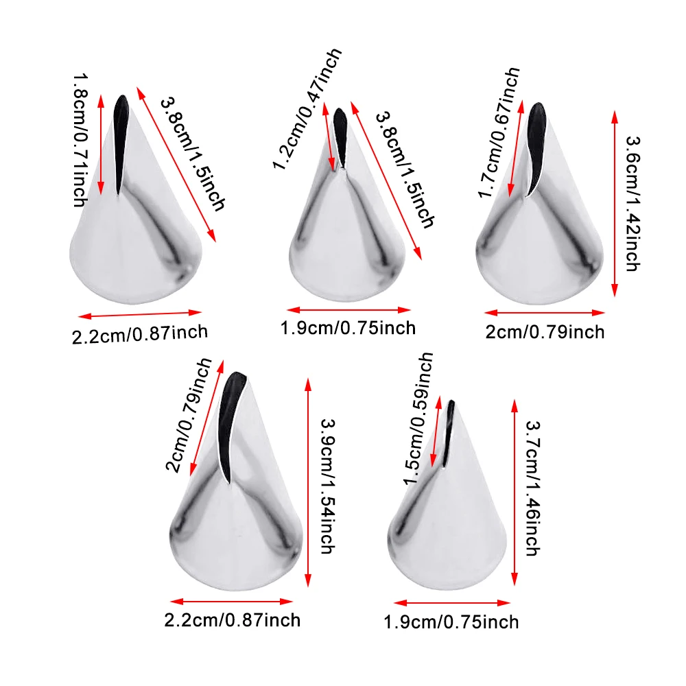 5pcs Flower Tulips Rose Nozzle - Kitchen Baking Decor review and price