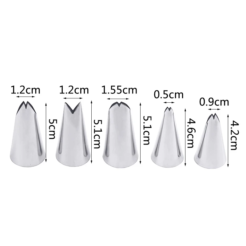 5pcs Flower Tulips Rose Nozzle - Kitchen Baking Decor review and price